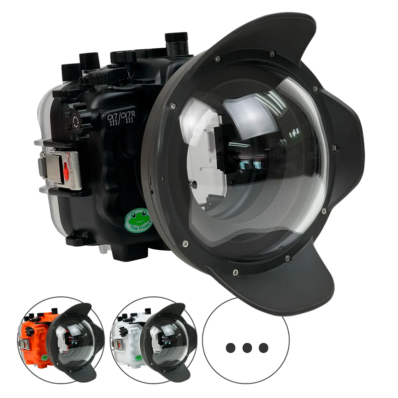 [a7iii-a7riii-v7-dp90g6] Sea Frogs Salted Line Underwater Camera Housing for Sony A7III/A7RIII with V7 Dome Port