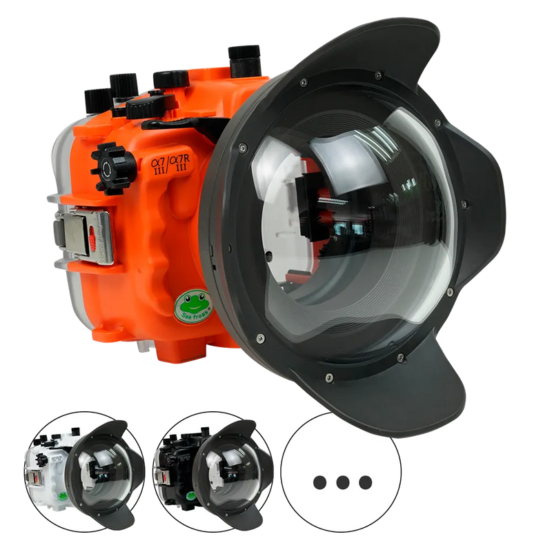 [a7iii-a7riii-v7-dp90g6] Sea Frogs Salted Line Underwater Camera Housing for Sony A7III/A7RIII with V7 Dome Port