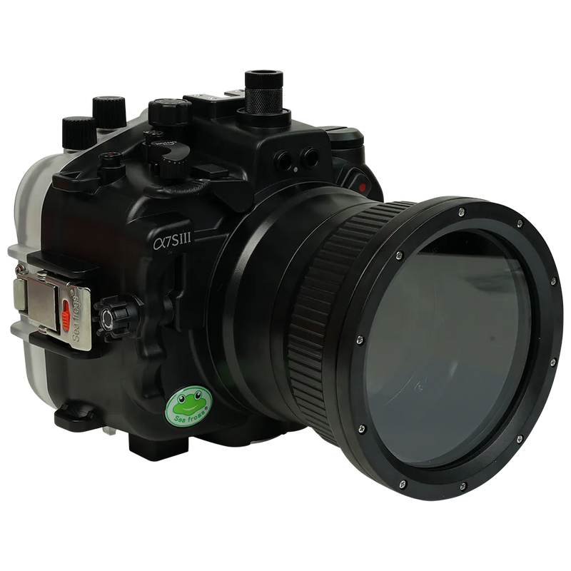 [a7siii-fp90l4] Sea Frogs Salted Line Underwater Camera Housing for Sony A7SIII with 4'' Glass Flat Port