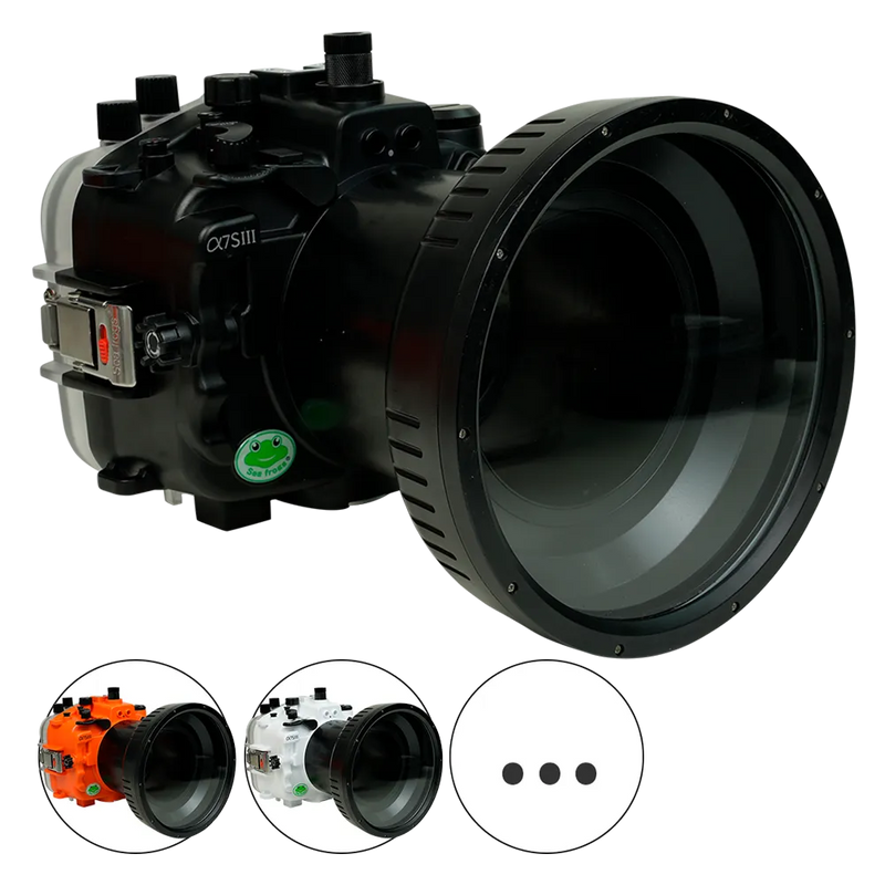 [a7siii-fp90l6] Sea Frogs Salted Line Underwater Camera Housing for Sony A7SIII with 6'' Glass Flat Port