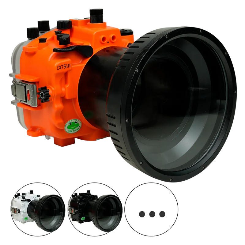 [a7siii-fp90l6] Sea Frogs Salted Line Underwater Camera Housing for Sony A7SIII with 6'' Glass Flat Port