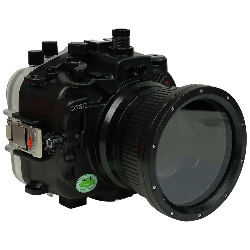 [a7siii-fp90m4] Sea Frogs Salted Line Underwater Camera Housing for Sony A7SIII with 4'' Glass Flat Port