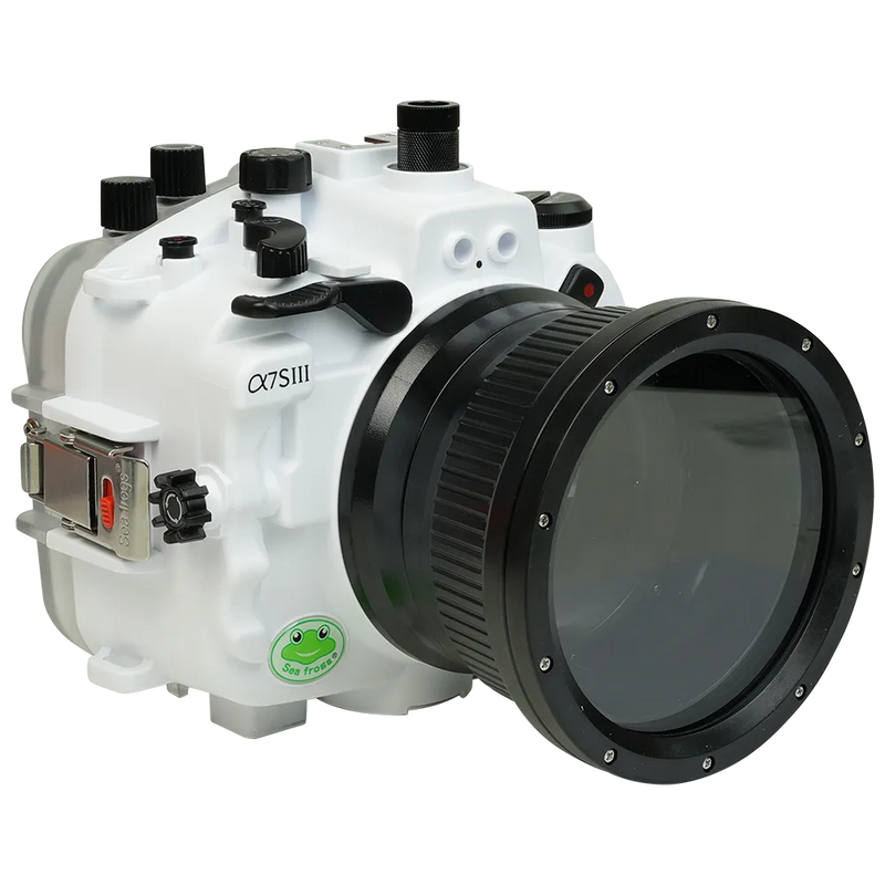 [a7siii-fp90m4] Sea Frogs Salted Line Underwater Camera Housing for Sony A7SIII with 4'' Glass Flat Port