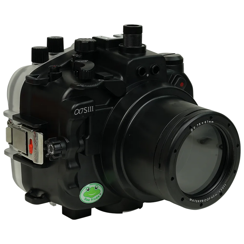 [a7siii-fp90m67] Sea Frogs Salted Line Underwater Camera Housing for Sony A7SIII with 67mm Thread Glass Flat Port