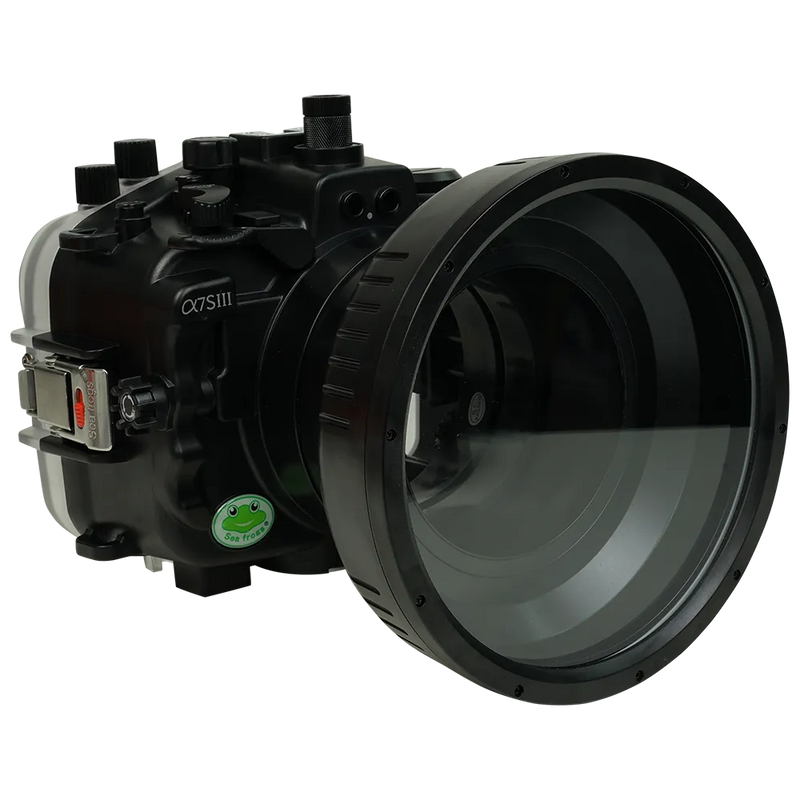 [a7siii-fp90m6m] Sea Frogs Salted Line Underwater Camera Housing for Sony A7SIII with 6'' Glass Flat Port