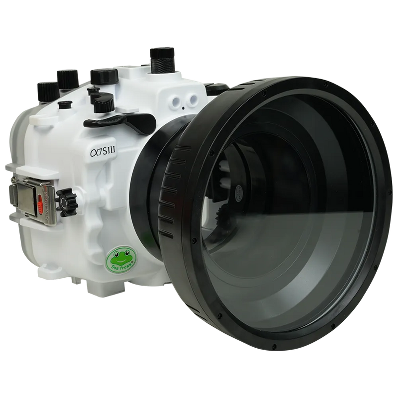 [a7siii-fp90m6m] Sea Frogs Salted Line Underwater Camera Housing for Sony A7SIII with 6'' Glass Flat Port