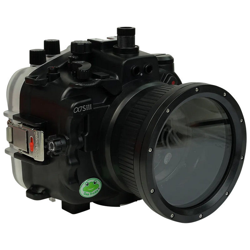 [a7siii-fp90s4] Sea Frogs Salted Line Underwater Camera Housing for Sony A7SIII with 4'' Glass Flat Port