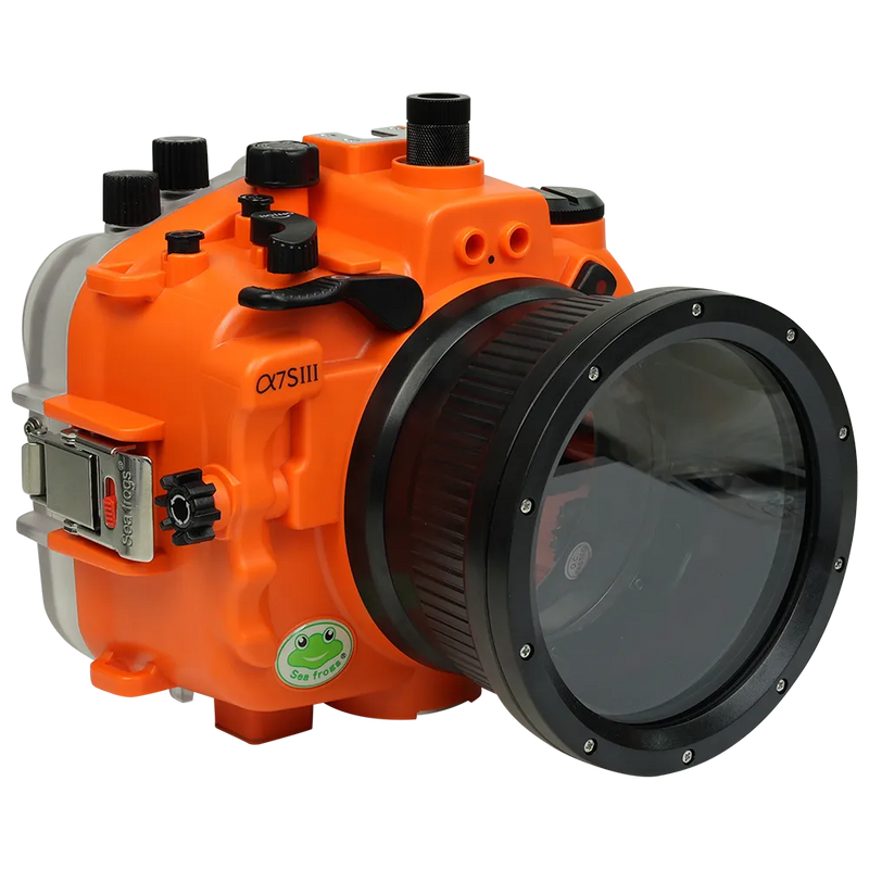 [a7siii-fp90s4] Sea Frogs Salted Line Underwater Camera Housing for Sony A7SIII with 4'' Glass Flat Port