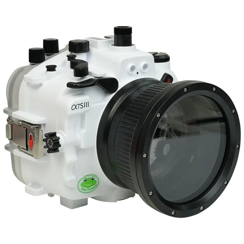[a7siii-fp90s4] Sea Frogs Salted Line Underwater Camera Housing for Sony A7SIII with 4'' Glass Flat Port