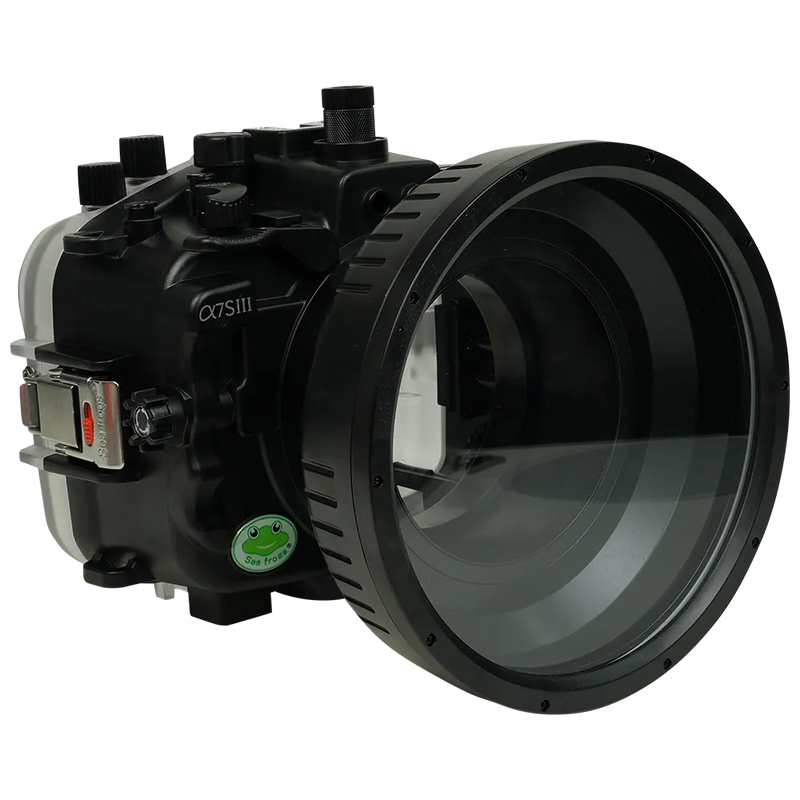 [a7siii-fp90s6] Sea Frogs Salted Line Underwater Camera Housing for Sony A7SIII with 6'' Glass Flat Port