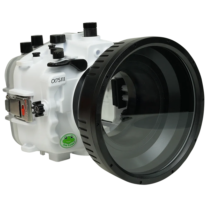 [a7siii-fp90s6] Sea Frogs Salted Line Underwater Camera Housing for Sony A7SIII with 6'' Glass Flat Port