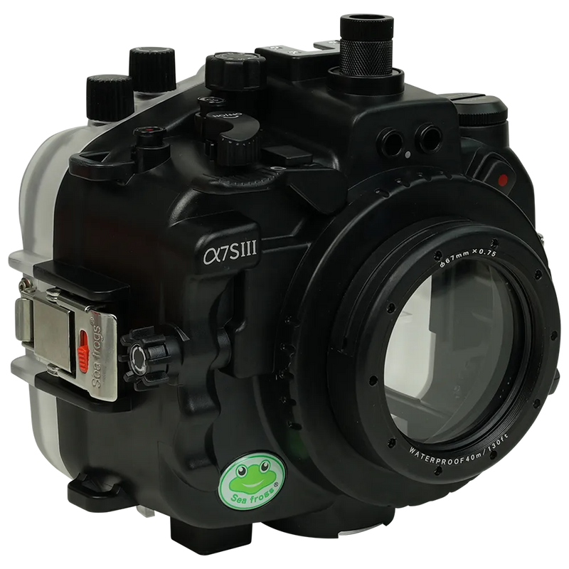 [a7siii-fp90ss67] Sea Frogs Salted Line Underwater Camera Housing for Sony A7SIII with 67mm Thread Glass Flat Port