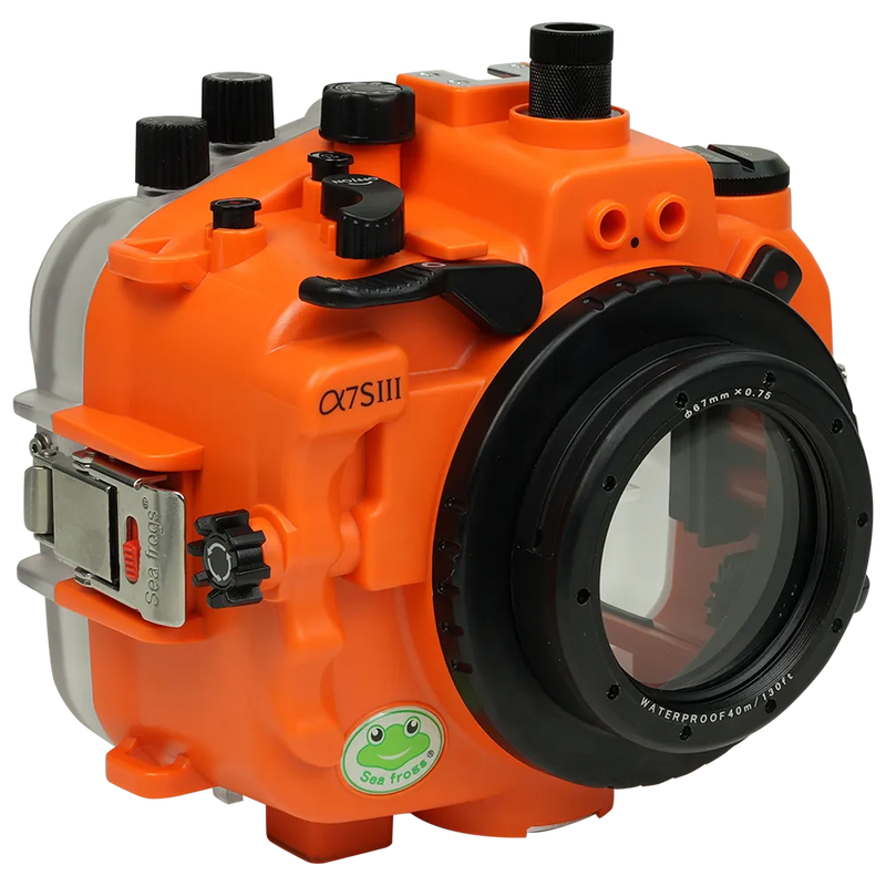 [a7siii-fp90ss67] Sea Frogs Salted Line Underwater Camera Housing for Sony A7SIII with 67mm Thread Glass Flat Port