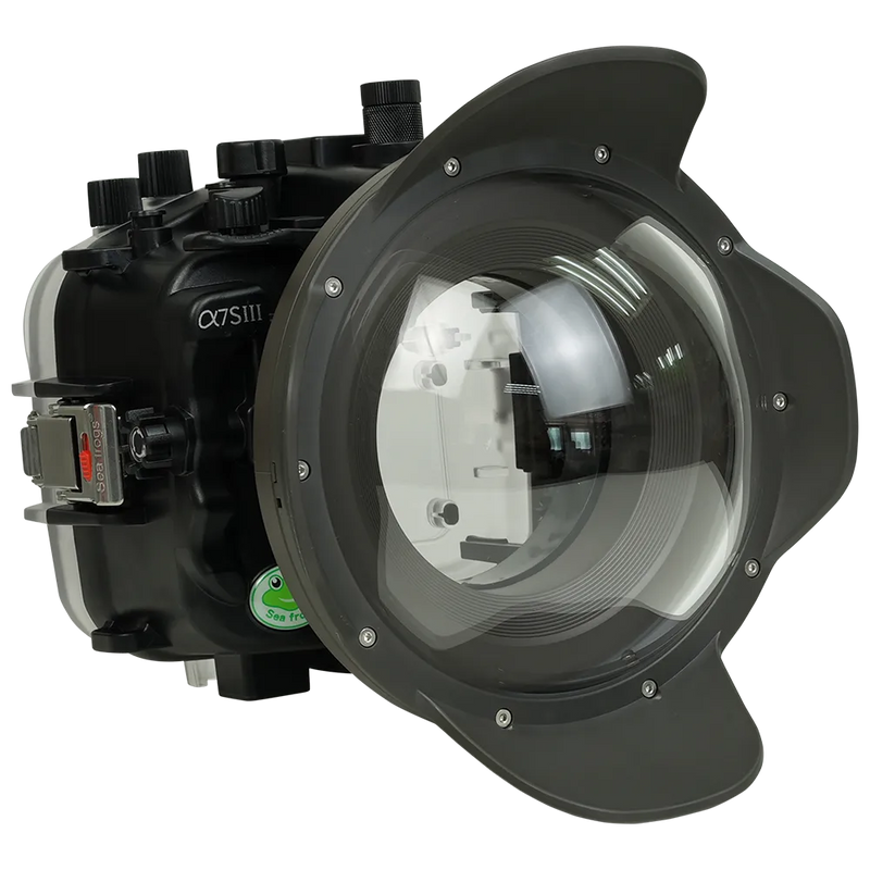 [a7siii-v1-dp90g6] Sea Frogs Salted Line Underwater Camera Housing for Sony A7SIII with V1 Dome Port