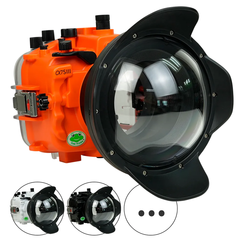 [a7siii-v10-dp90a6] Sea Frogs Salted Line Underwater Camera Housing for Sony A7SIII with V10 Dome Port