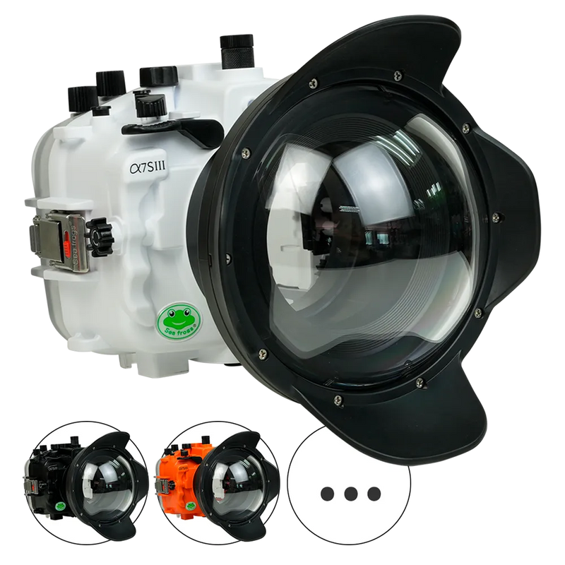 [a7siii-v10-dp90a6] Sea Frogs Salted Line Underwater Camera Housing for Sony A7SIII with V10 Dome Port