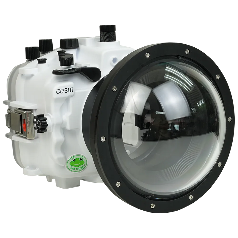 [a7siii-v10-dp90a6s] Sea Frogs Salted Line Underwater Camera Housing for Sony A7SIII with V10 Dome Port