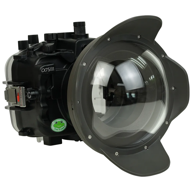[a7siii-v10-dp90g6] Sea Frogs Salted Line Underwater Camera Housing for Sony A7SIII with V10 Dome Port