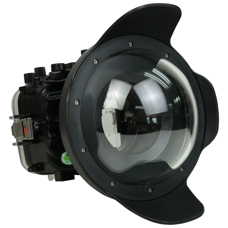 [a7siii-v10-dp90g8] Sea Frogs Salted Line Underwater Camera Housing for Sony A7SIII with V10 Dome Port