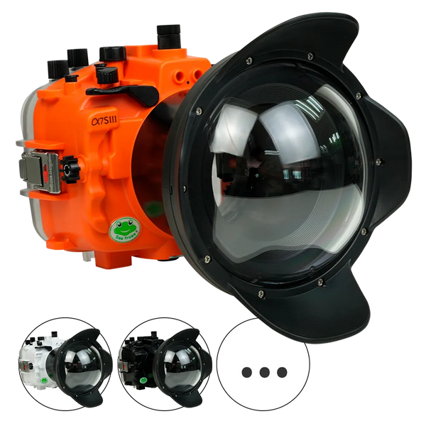 [a7siii-v2-dp90a6] Sea Frogs Salted Line Underwater Camera Housing for Sony A7SIII with V2 Dome Port