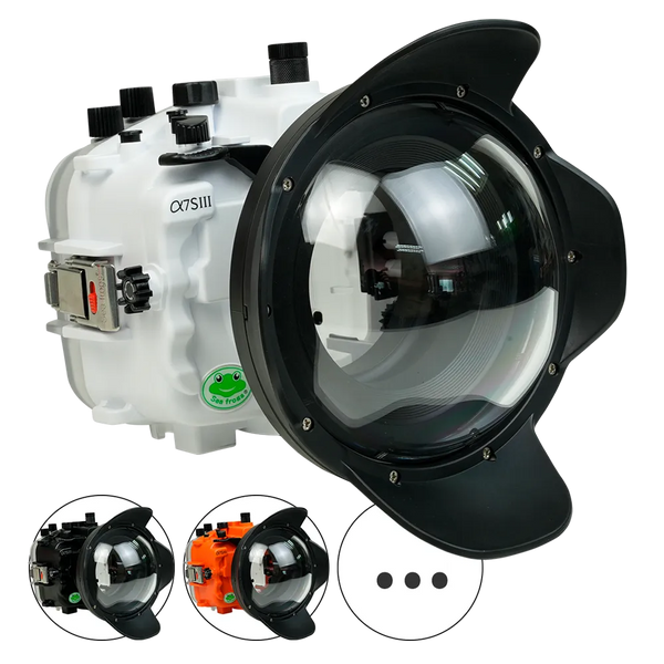[a7siii-v7-dp90a6] Sea Frogs Salted Line Underwater Camera Housing for Sony A7SIII with V7 Dome Port