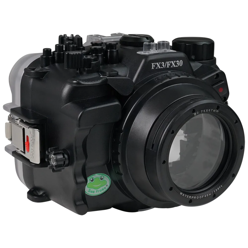 [fx3-fx30-fp90s67] Sea Frogs Salted Line Underwater Camera Housing for Sony FX3/FX30 with HDMI 2.0 Support with 67mm Thread Glass Flat Port