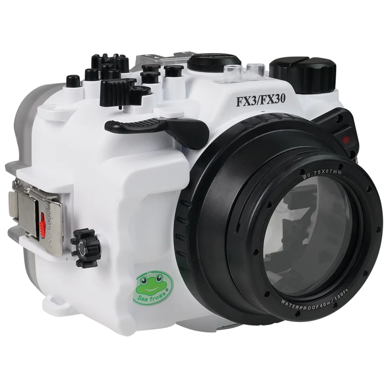 [fx3-fx30-fp90s67] Sea Frogs Salted Line Underwater Camera Housing for Sony FX3/FX30 with HDMI 2.0 Support with 67mm Thread Glass Flat Port