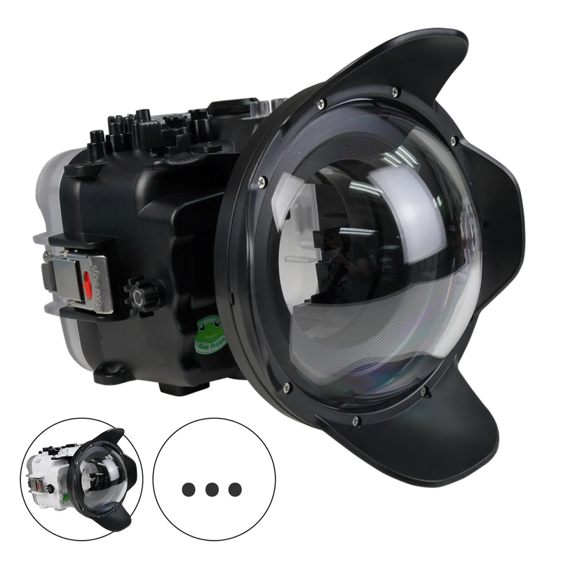 [fx3-fx30-v1-dp90a6] Sea Frogs Salted Line Underwater Camera Housing for Sony FX3/FX30 with HDMI 2.0 Support | V1 Dome Port