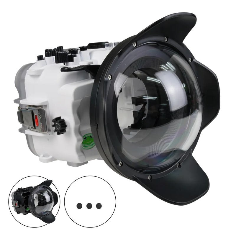 [fx3-fx30-v1-dp90a6] Sea Frogs Salted Line Underwater Camera Housing for Sony FX3/FX30 with HDMI 2.0 Support | V1 Dome Port