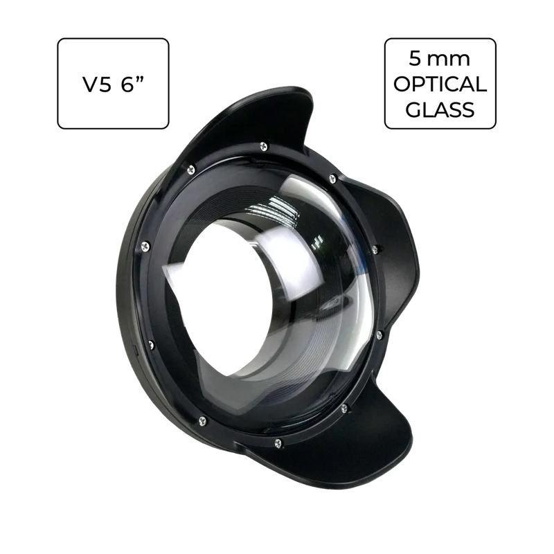 [sfdp80g6v5] Sea Frogs V5 6" Optical Glass Dome Ports  for Underwater Camera Housings