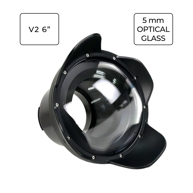 [sfdp90g6v2] Sea Frogs V2 6" Optical Glass Dome Ports  for Underwater Camera Housings