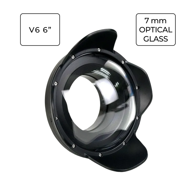 [sldp80g6v6] Sea Frogs Salted Line V6 6" Optical Glass Dome Ports  for Underwater Camera Housings