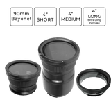 [01-sffp90s4] Sea Frogs 4'' Optical Glass Flat Short Port for Canon Fujifilm Sony Housings