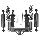 [sfha-sltra2barcl] Salted Line Adjustable Aluminium Tray for Underwater Camera Housings with Arms and Clamps Bundle