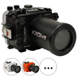 Salted Line Sea Frogs Underwater Camera Housing for Sony A6500/A6400/A6300/A6100/A6000 with 67mm Thread Glass Flat Port