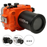 Salted Line Sea Frogs Underwater Camera Housing for Sony A6500/A6400/A6300/A6100/A6000 with 67mm Thread Glass Flat Port