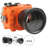 Salted Line Sea Frogs Underwater Camera Housing for Sony A6500/A6400/A6300/A6100/A6000 with 4'' Glass Flat Port