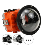 Salted Line Sea Frogs Underwater Camera Housing for Sony A6500/A6400/A6300/A6100/A6000 with V6 Dome Port