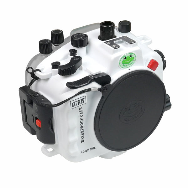 Custodia per telecamera subacquea Sony A7R IV 40M/130FT senza porta. Bianco