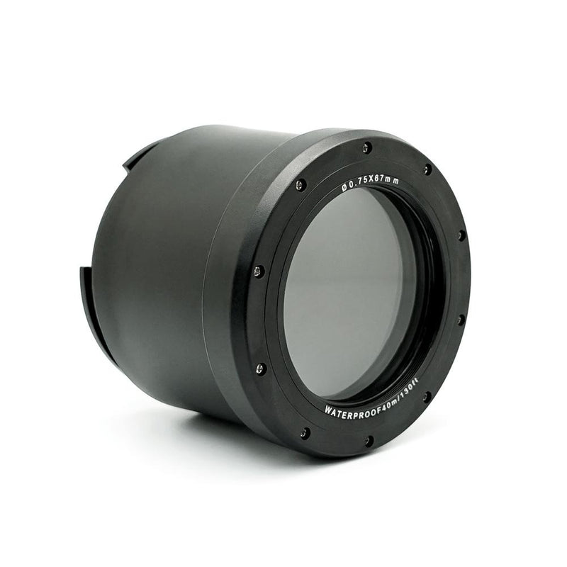 Porta curta plana com rosca de 67 mm para caixas de linha salgada A6xxx e Rx1xx 40M/130FT