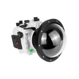 Kit de carcasa para cámara UW Sony A7 III / A7R III PRO V.3 Series con puerto domo de 6" V.7 (incluido puerto estándar) Blanco.