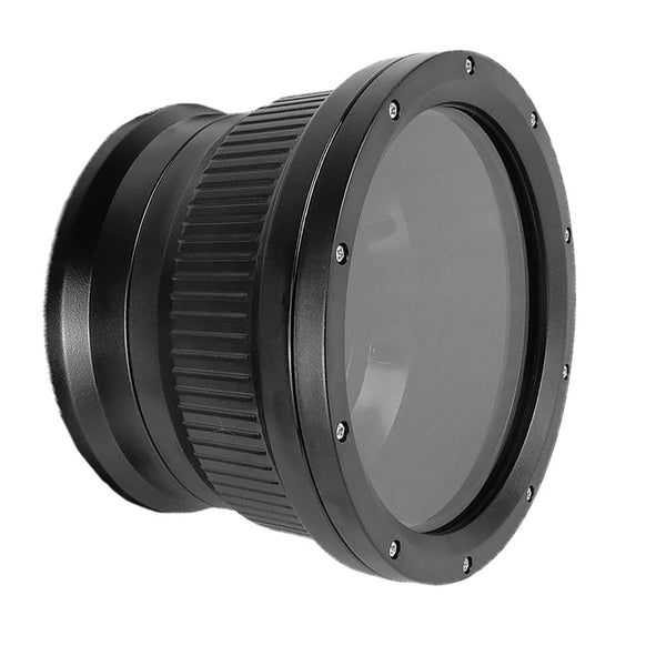 SeaFrogs 4" Optical Glass Flat Port for Sony 18-105mm lens 40M/130FT (Manual zoom gear included)
