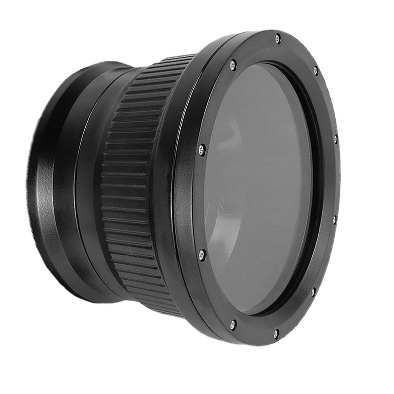 SeaFrogs 4" Optical Glass Flat Port for Sony 18-105mm lens 40M/130FT (Manual zoom gear included)