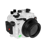 Sony A7 III / A7R III PRO V.3 série 40M/130FT Caixa de câmera subaquática com porta curta plana com rosca de 67mm para Sony FE 28-60mm F4-5.6