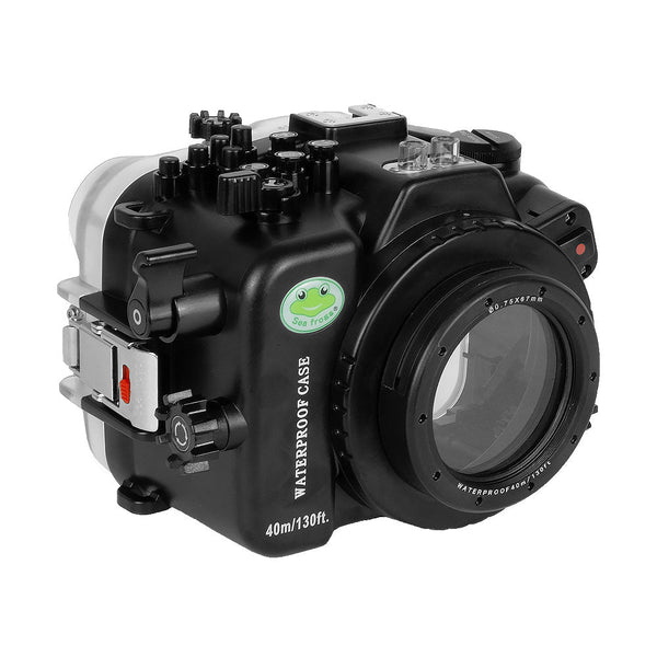 Sony FX30 40M/130FT Underwater camera housing with Glass Flat short port with 67mm thread for Sony E16-50 PZ