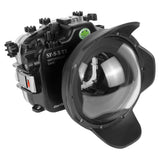 Fujifilm X-T5 40M/130FT Underwater camera housing with 6" Dry Dome Port. XF 18-55mm