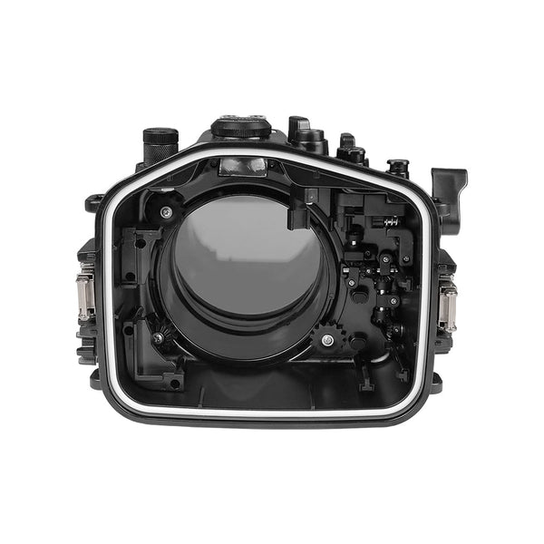 Caixa de câmera subaquática Sony A7 IV NG 40M/130FT (Porta Dry Dome de 6" V.2) Equipamento de zoom SONY FE16-35mm F2.8.