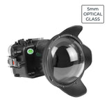 Sony FX30 40M/130FT Underwater camera housing  with 6"Optical Glass Dome port V2 for FE16-35mm F2.8 GM (zoom gear included)