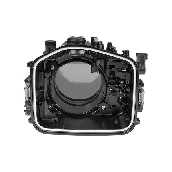 Caixa de câmera subaquática Sony A7R V 40M/130FT com porta Dome de 8" V.9 para FE12-24mm F4 (anéis de zoom para FE12-24 F4 e FE16-35 F4 incluídos).