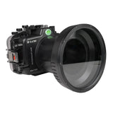 Sony A7R V 40M/130FT Underwater camera housing with 6" Glass Flat long port for SONY FE24-70mm F2.8 GM